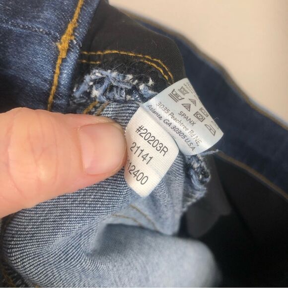 SPANX Distressed Ankle Skinny Leg Jeans Jeggings Raw Hem Small - Picture 8 of 8